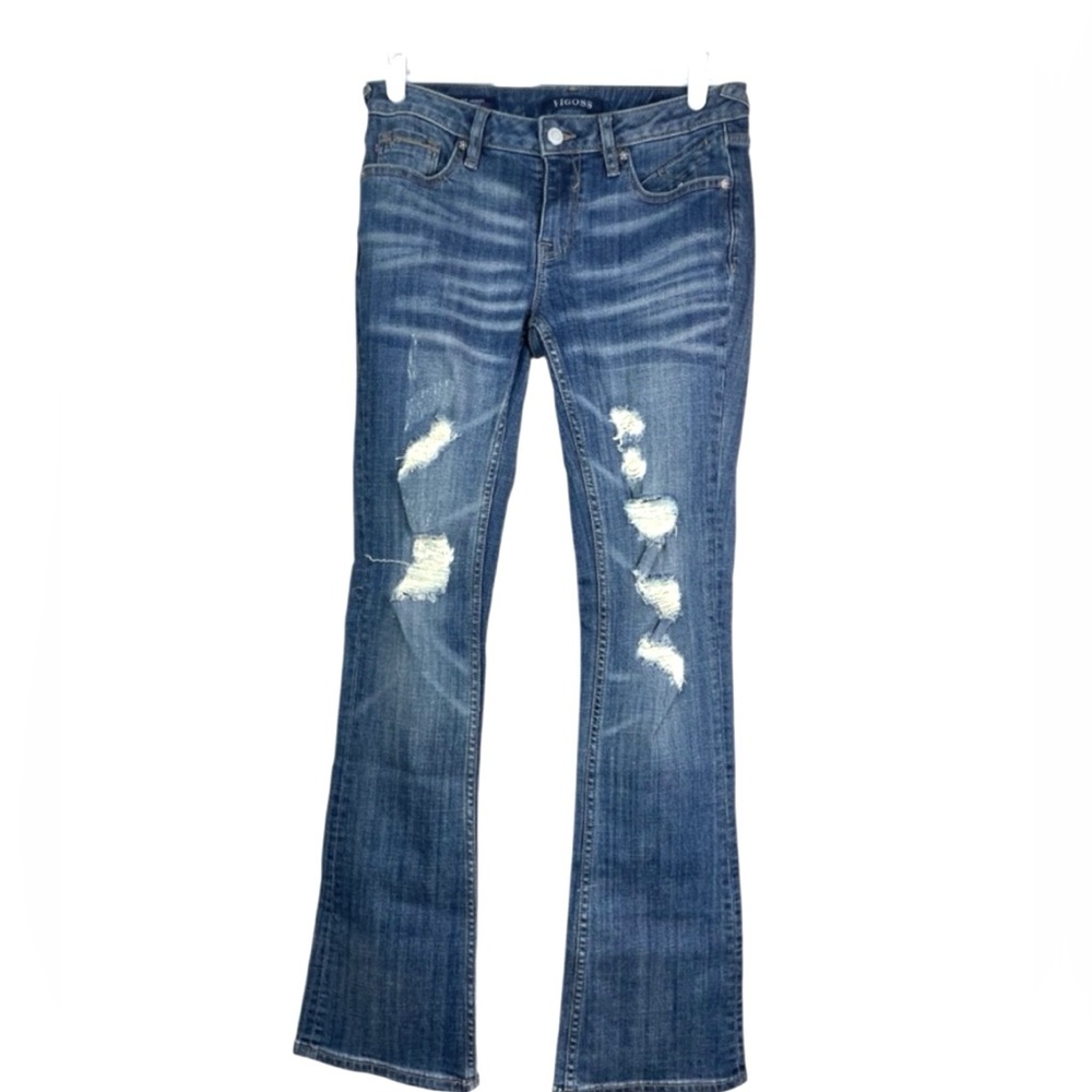 Vigoss Jagger Slim Bootcut Distressed Jeans Women’s Size W26 L33